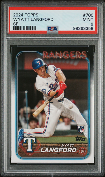2024 Topps Series 2 Wyatt Langford ROOKIE SP #700 PSA 9 Texas Rangers RC