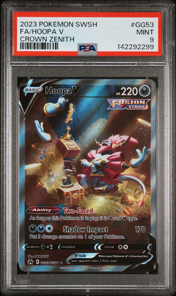 Hoopa V GG53/GG70 PSA 9 ULTRA RARE HOLO Crown Zenith Galarian Gallery Pokemon English