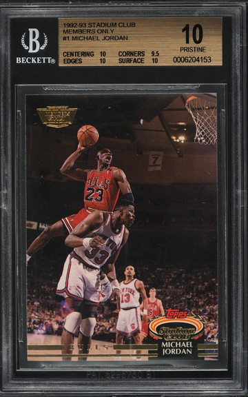 1992 Stadium Club Members Only Michael Jordan #1 BGS 10 PRISTINE