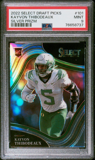 2022 Select Draft Picks Kayvon Thibodeaux Silver Prizm PSA 9