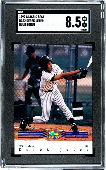1992 Classic Best Derek Jeter Blue Bonus BC22 SGC 8.5 NM-MT+