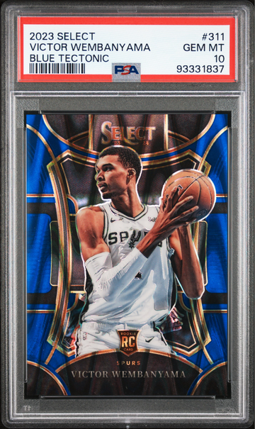 2023-24 Select Victor Wembanyama /99 Blue Tectonic Mezzanine RC PSA 10 GEM MINT