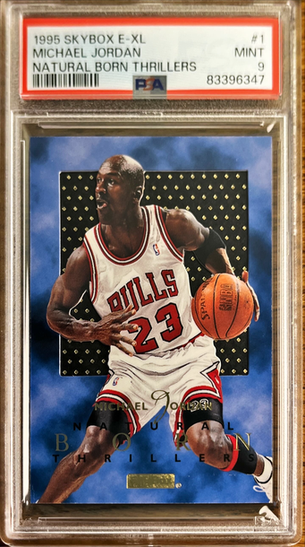 1995 Skybox E-XL Natural Born Thrillers Michael Jordan #1 PSA 9 MINT MINT