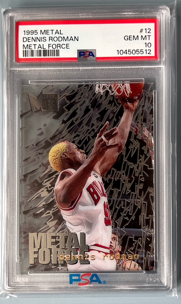 1995 Metal Dennis Rodman Metal Force #12 PSA 10 GEM MINT
