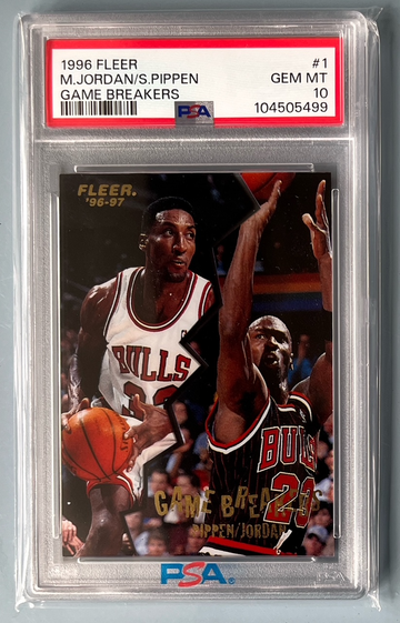 1996 Fleer Michael Jordan / Scottie Pippen Game Breakers PSA 10 GEM MINT