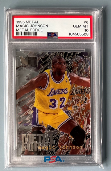 1995 Metal Magic Johnson Metal Force #6 PSA 10 GEM MINT