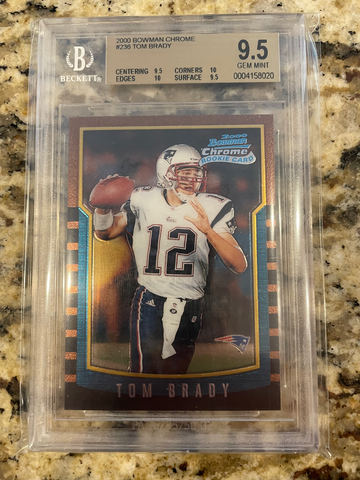 Tom Brady 2000 Bowman Chrome Rookie BGS 9.5