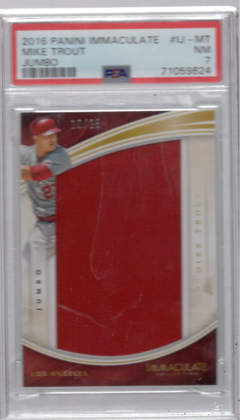 2016 Panini Immaculate Jumbo IJ-MT Mike Trout SP /25 POP 1 Only One Higher PSA 7 NM