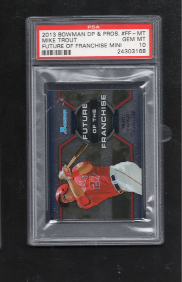 2013 Bowman Chrome DP & Prospects Future of the Franchise Mini #FF-MT Mike Trout PSA 10 GEM MINT