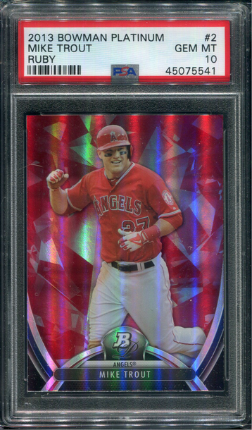 2013 Bowman Platinum #2 Mike Trout Ruby PSA 10 GEM MINT