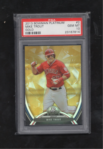 2013 Bowman Platinum #2 Mike Trout Gold PSA 10 GEM MINT