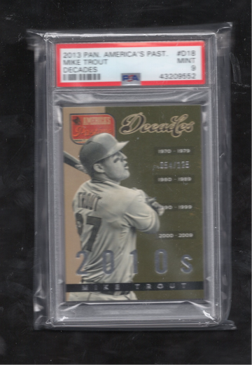 2013 Panini America's Pastime Decades #D18 RARE Mike Trout POP 1 PSA 9 MINT