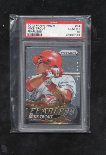 2013 Panini Prizm Fearless #F4 Mike Trout PSA 10 GEM MINT