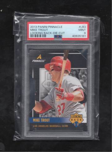 2013 Panini Pinnacle Looking Back #LB3 Mike Trout Die-Cut PSA 9 MINT