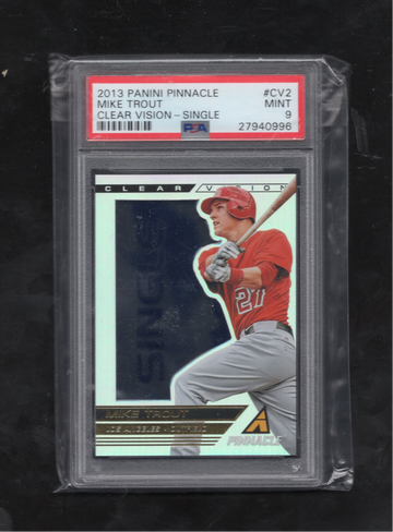 2013 Panini Pinnacle Clear Vision #CV2 Mike Trout Single PSA 9 MINT Only One Higher!