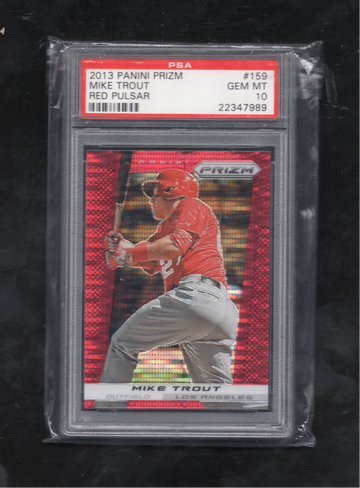 2013 Panini Prizm #159 Mike Trout Red Pulsar PSA 10 GEM MINT