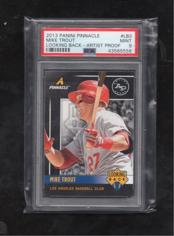 2013 Panini Pinnacle Looking Back #LB3 Mike Trout Artist Proof PSA 9 MINT