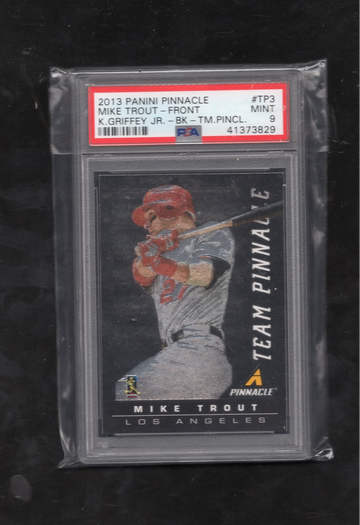 2013 Panini Pinnacle Team Pinnacle #TP3 Mike Trout Front - Ken Griffey Back PSA 9 MINT