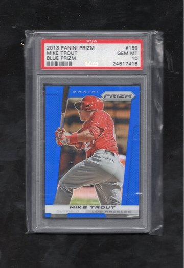 2013 Panini Prizm #159 Mike Trout Blue Prizm PSA 10 GEM MINT