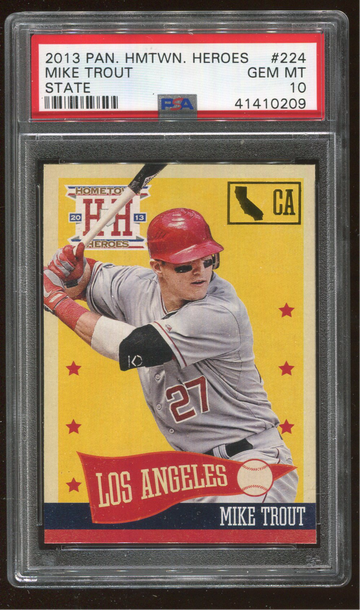 2013 Panini Hometown Heroes #224 Mike Trout STATE LOW POP  PSA 10 GEM MINT