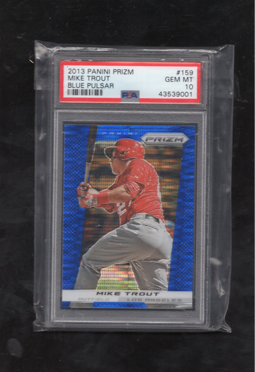 2013 Panini Prizm #159 Mike Trout Blue Pulsar PSA 10 GEM MINT