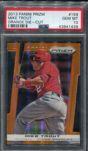 2013 Panini Prizm #159 Mike Trout Orange Die-Cut SP /60 PSA 10 GEM MINT