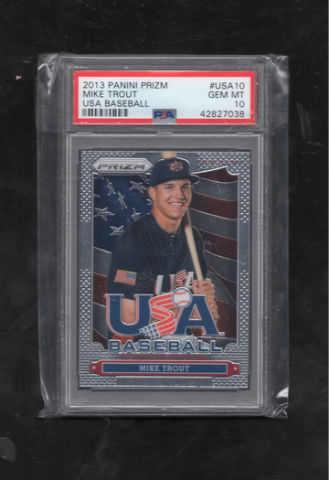 2013 Panini Prizm USA Baseball USA10 Mike Trout PSA 10 GEM MINT