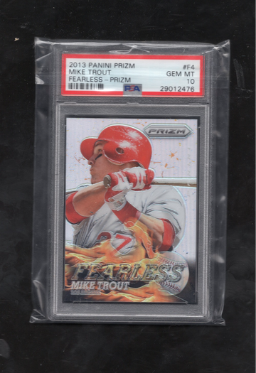 2013 Panini Prizm Fearless #F4 Mike Trout PRIZM PSA 10 GEM MINT