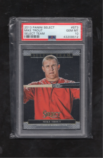 2013 Panini Select Select Team #ST3 Mike Trout VERY LOW POP PSA 10 GEM MINT