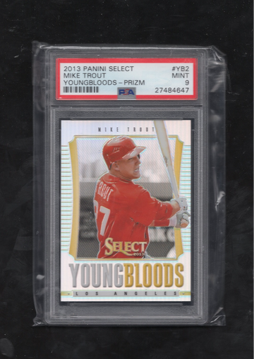 2013 Panini Select Youngbloods #YB2 Mike Trout PRIZM PSA 9 MINT