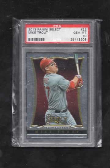 2013 Panini Select #22 Mike Trout PSA 10 GEM MINT