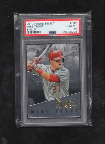 2013 Panini Select Skills #SK2 Mike Trout LOW POP PSA 10 GEM MINT