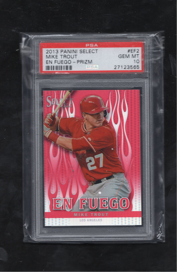 2013 Panini Select En Fuego #EF2 Mike Trout PRIZM PSA 10 GEM MINT