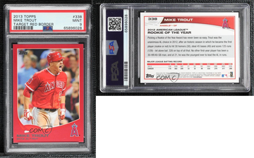 2013 Topps #338 Mike Trout TARGET RED BORDER PSA 9 MINT