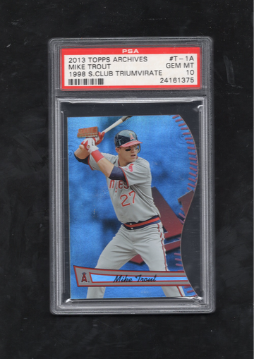 2013 Topps Archives 1998 Stadium Club Triumverate #T-1A Mike Trout PSA 10 GEM MINT