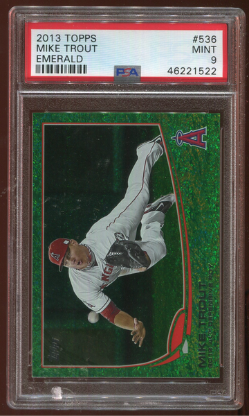 2013 Topps #536 Mike Trout EMERALD PSA 9 MINT