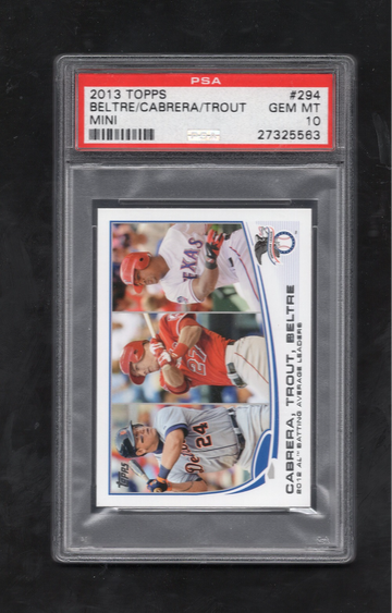 2013 Topps #294 Mike Trout MINI LOW POP PSA 10 GEM MINT