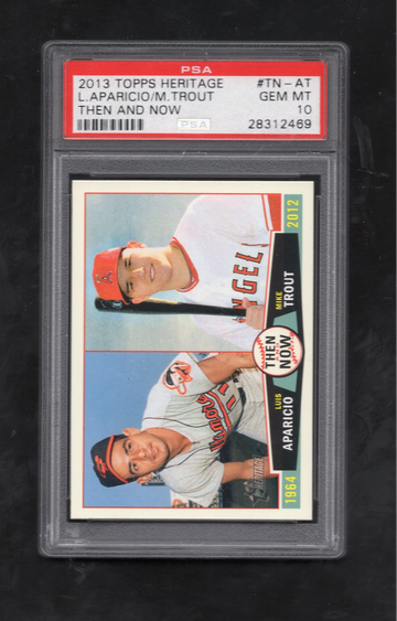 2013 Topps Heritage Then and Now #TN-AT Mike Trout PSA 10 GEM MINT