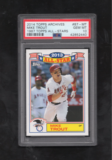 2014 Topps Archives 1987 Topps All-Stars #87-MT Mike Trout PSA 10 GEM MINT