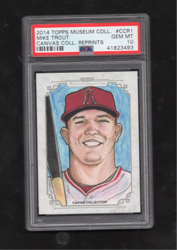 2014 Topps Museum Collection Canvas Collection Reprints #CCR1 Mike Trout LOW POP PSA 10 GEM MINT