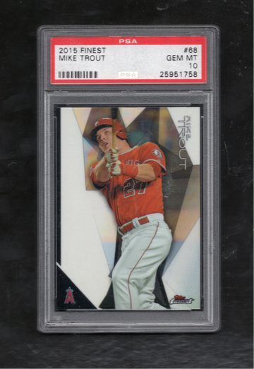2015 FINEST #68 MIKE TROUT PSA 10 GEM MINT