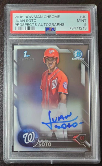 2016 Bowman Chrome Auto Juan Soto PSA 9