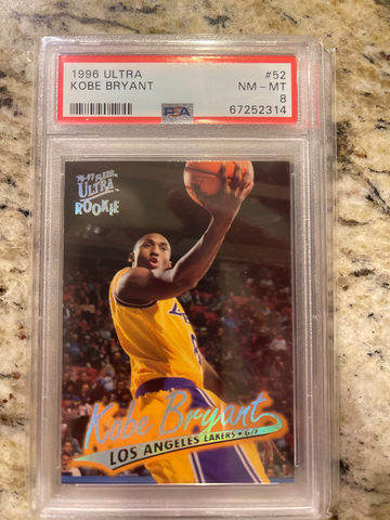1996-97 Fleer Ultra Kobe Bryant RC PSA 8