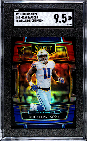 2021 Select Micah Parsons Red Blue Die Cut