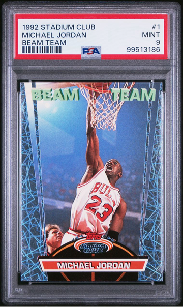 1992 Stadium Club Michael Jordan Beam Team PSA 9