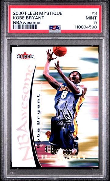 2000 Fleer Mystique Kobe Bryant NBAwesome PSA 9