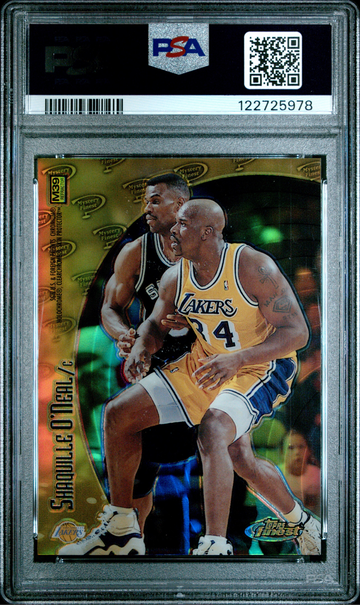 1998 Finest Mystery Shaquille O’Neal Tim Duncan Refractor PSA 9