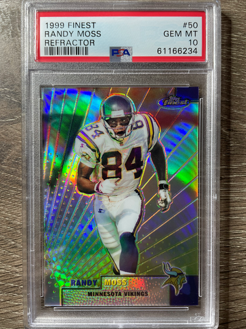 1999 Finest Randy Moss Refractor PSA 10