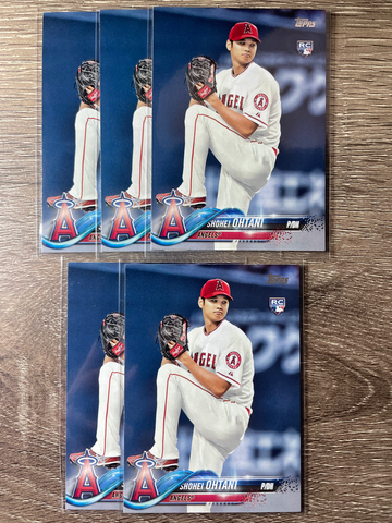 5x 2018 Topps Shohei Ohtani 700 RC Rookie Card