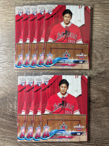 9x 2018 Topps Opening Day Shohei Ohtani RC Rookie Card